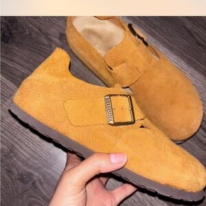 Birkenstock Tan Suede Mules